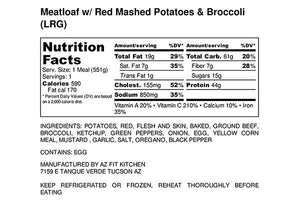 Meatloaf w/ Mashed Potatoes and Broccoli